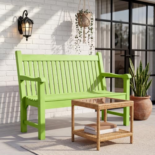 2 Person Outdoor Bench with 700 Lbs Weight Capacity (Dark Green)