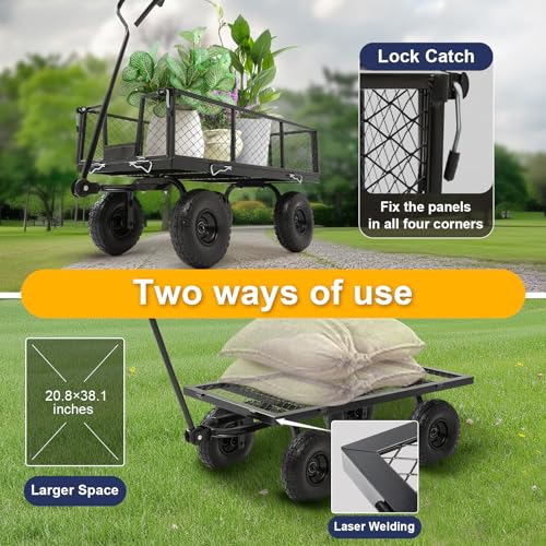 Heavy Duty Garden Wagon Cart 660 LBS (660LBS Cart)