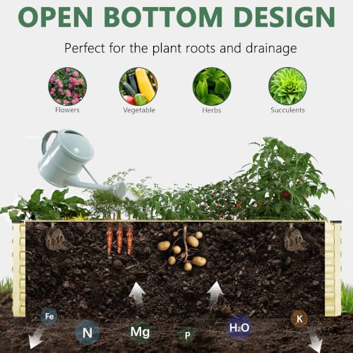 6x3x2ft Raised Garden Bed Outdoor (2 Count)