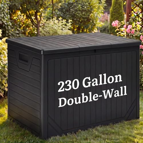 230 Gallon Extra Large Outdoor Storage Box (Dark Black / 230 Gallon)