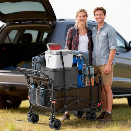 Heavy Duty Folding Wagon (Brown / Large)