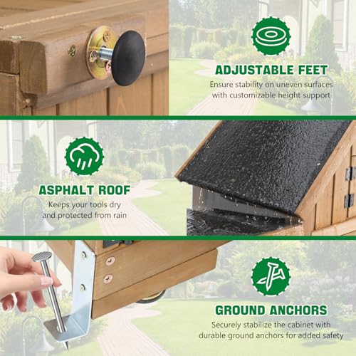 Outdoor Storage Cabinet (Black / 44" x 28" x 67")