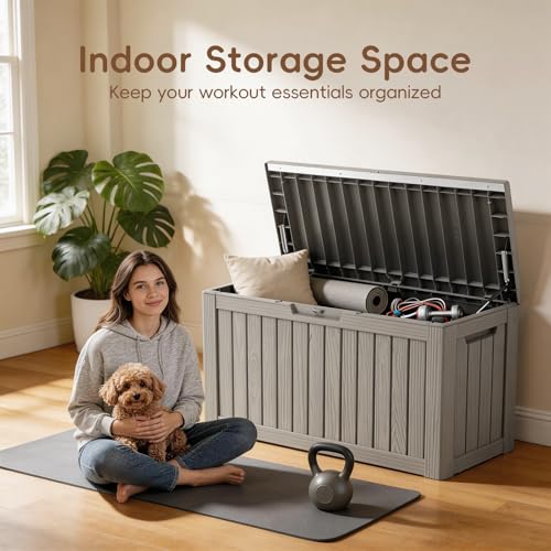Outdoor Storage Box (Grey / 90 Gallon)
