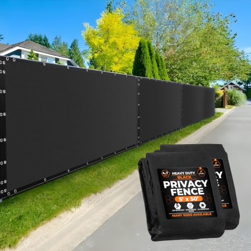 Privacy Fence Screen 5’ x 50’ (Black / 5' X 50')