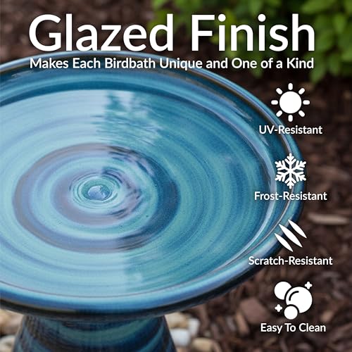 Sunnydaze Ceramic Bird Bath