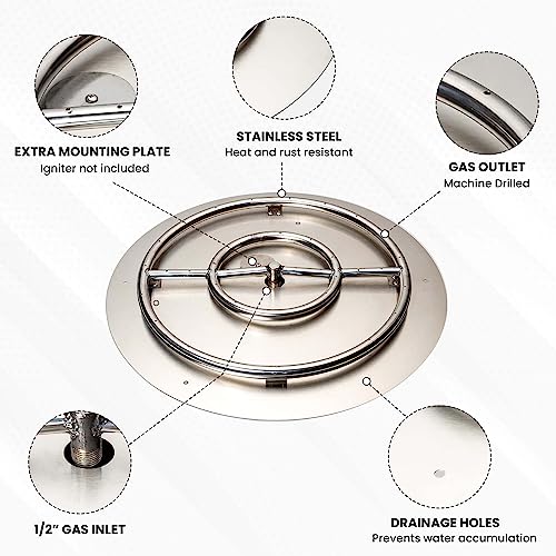 Stainless Steel Fire Pit Burner Pan Kit