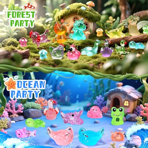 265pcs Mini Resin Animals (Multicolored 265pcs Resin Animals)