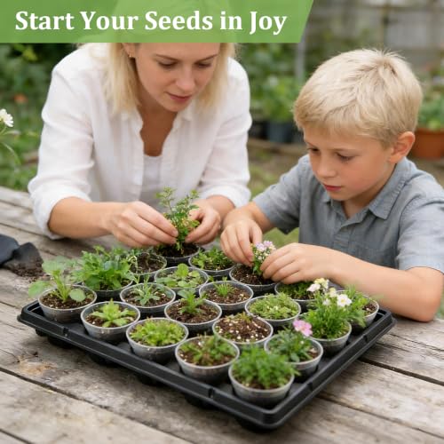 3 Inch Clear Nursery Pots 100 Pcs with 5 Pcs 20 Cell Potting Trays (Clear / 3 Inch Clear Pots 100 Pack with 5 Pack Trays)