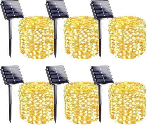Solar Fairy Lights (Warm White / 6 Pack-600LED)