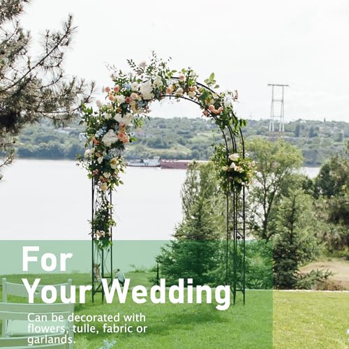 Garden Arbor Arch Archway for Wedding Ceremony Party (Black / 83.9x55.1x22.8)