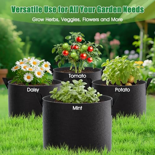 7 Gallon Grow Bags 4 Pack (Black / 7 Gallon)