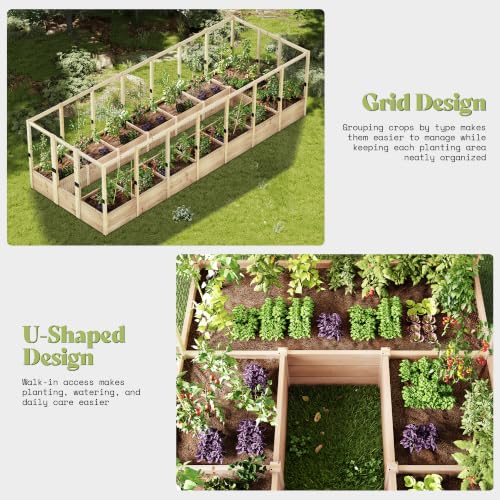 U Shape Raised Garden Bed (7.5x20x6 FT)