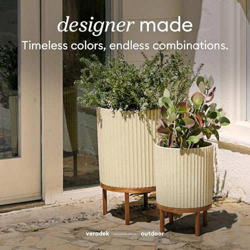 Demi Series Round Planter w (Sand/Brown / 16 inch)