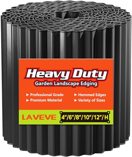 Corrugated Metal Garden Edging 4" x 10Ft (Black)
