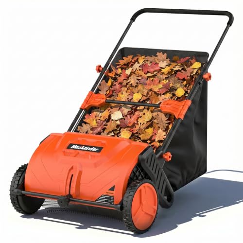 21 Inch Push Lawn Sweeper (Bright orange)