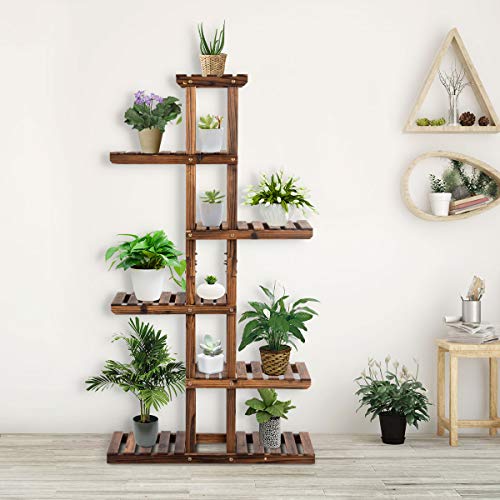 6 Tier Multifunctional Wood Flower Stand