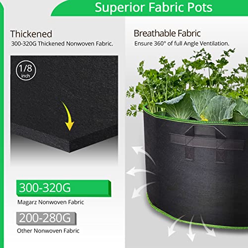 2 Pack 30 Gallon Fabric Flower Pots Garden Felt Grow Bags with Handle (30 Gallon 2 pack)
