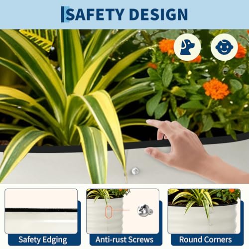 2 Pack 8x4x2ft Galvanized Raised Garden Bed (2 Count)