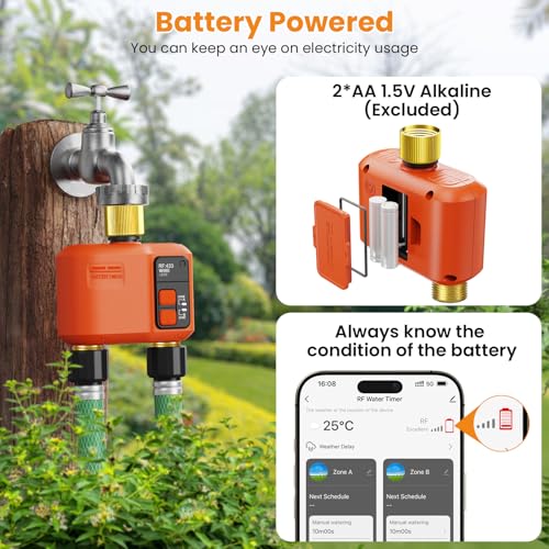 WiFi Sprinkler Timer 2 Zone (2 Outlet- Brass)