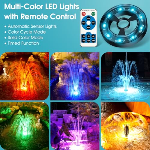 Pond Filter with Fountain Kits (660GPH with LED Lights)
