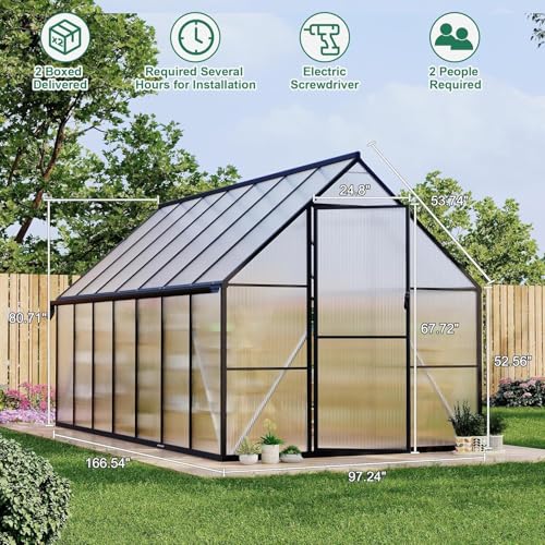 Greenhouse 8x14 FT Aluminum (8x14 FT)