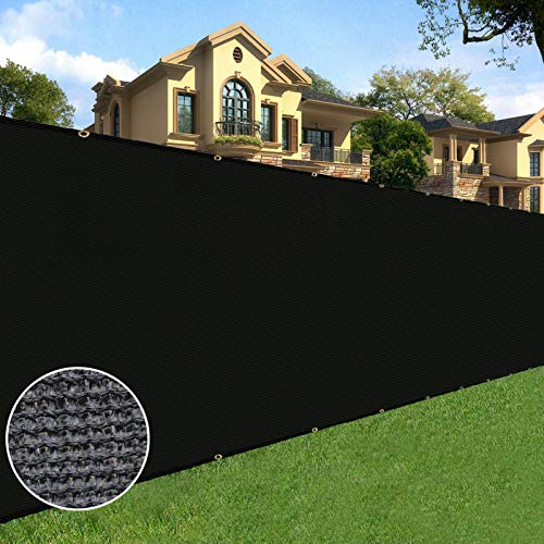5 ft X 100 ft Privacy Screen Fence Heavy Duty Fence Cover Black (5 ft X 100 ft / Black)