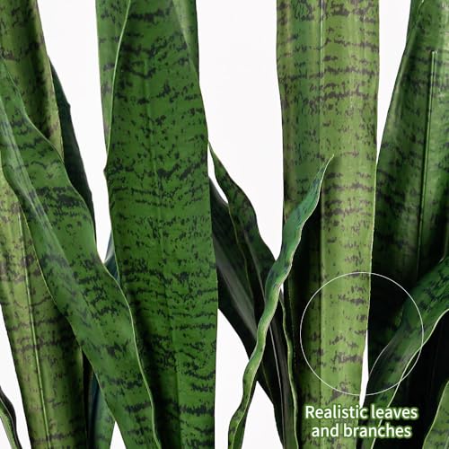 Artificial Snake Plants 6PCS 30“ Tall Fake Snake Plant (Green Snake Plants)