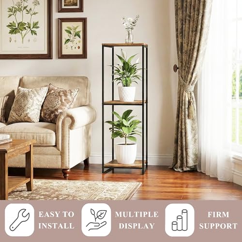 46" Tall 3 Tier Corner Plant Stand Indoor