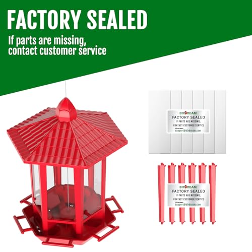 2 Pack Bird Feeders for Outdoor Hanging (Red / 2 PACK)