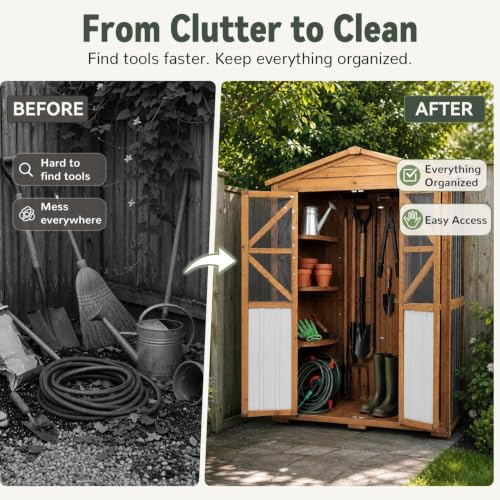 Outdoor Storage Cabinet (Black / 49" x 22" x 72")
