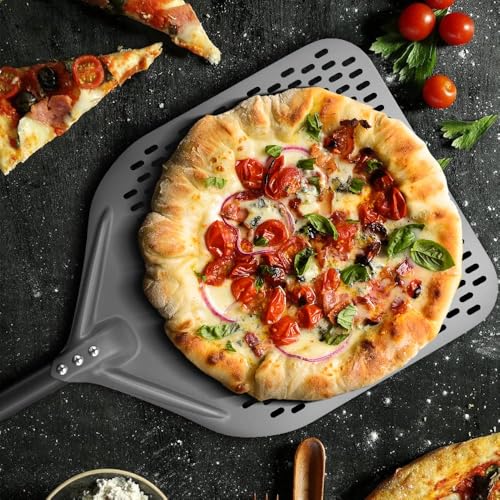 14" x 17" Perforated Pizza Peel (14" - 35 inch overall)
