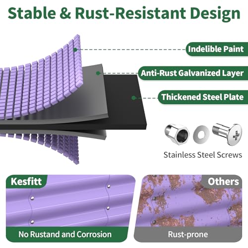 Raised Garden Bed (Lavender Purple / 8x2x1.5FT)