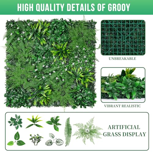 Artificial Boxwood Panels (Dracaena 2 / 12PCS 20''x20'')