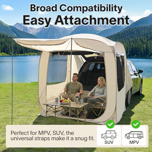 SUV Tailgate Tent with Sunshade Awning (6'x6'x6.6'H)