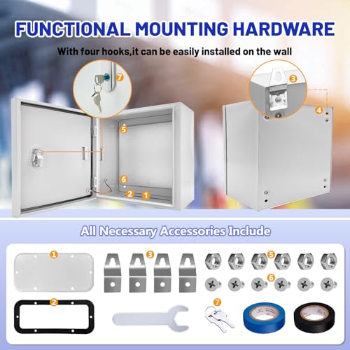 Outdoor Electrical Box 12x12x8 NEMA 4X IP66 Waterproof Junction Box