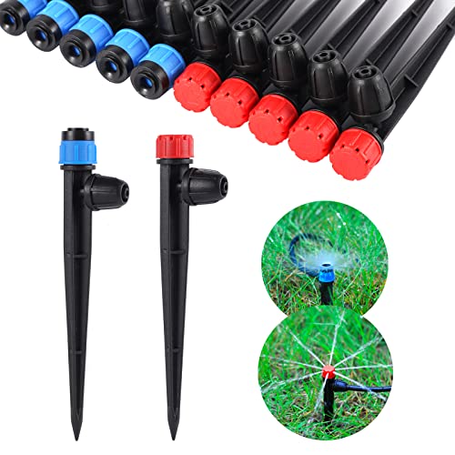 50 Pcs 360° Adjustable Drip Irrigation Spray Emitters (50 Count)