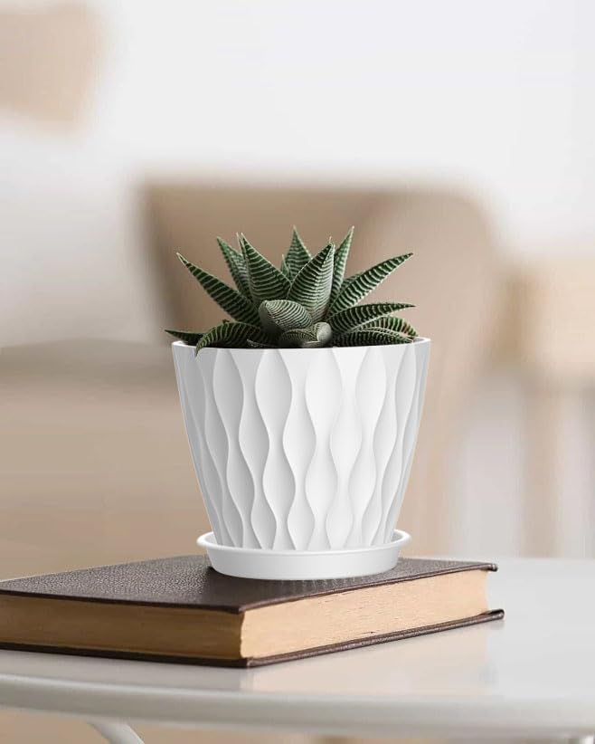 4 Inch Plant Pots (White / 4inch)