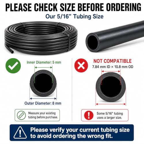 5 16 Inch Blank Drip Irrigation Tubing (60Ft 5/16 Tubing)