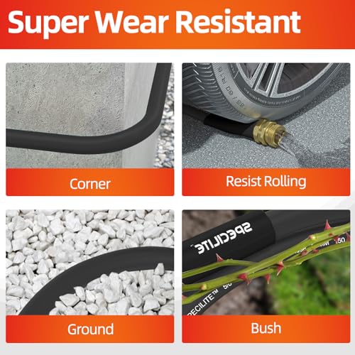 Garden Water Hose 150 ft x 5 (5/8" Black / 150FT)