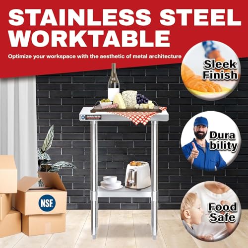 24x12 Stainless Steel Work Table (24" x 12" / Standard Table)