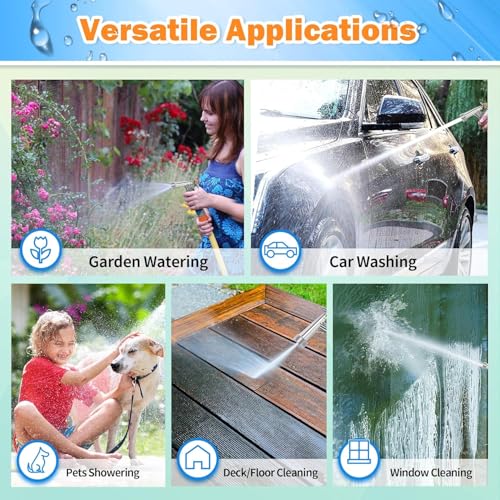 Full Size Garden Hose Nozzle 4 Pack (4 Pack / Zinc Alloy+TPR)