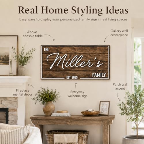 Personalized Family Name Sign (Large)