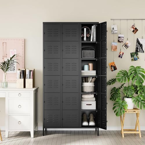 Metal Lockers for Employees (18 Door / Black)