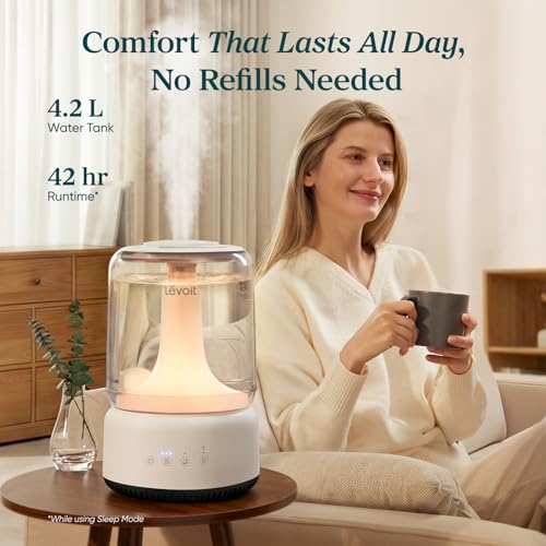 Humidifiers for Bedroom 4.2L Top Fill for Large Room