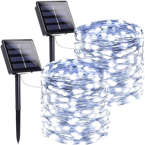 Solar Fairy Lights (Cool White / 2 Pack-200LED)