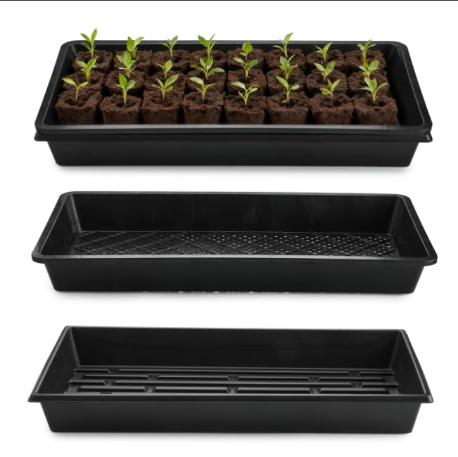 10 Pack 1020 Trays and 10 Pack 1020 Mesh Bootom Trays (21L x 11 W x 2.5 H)