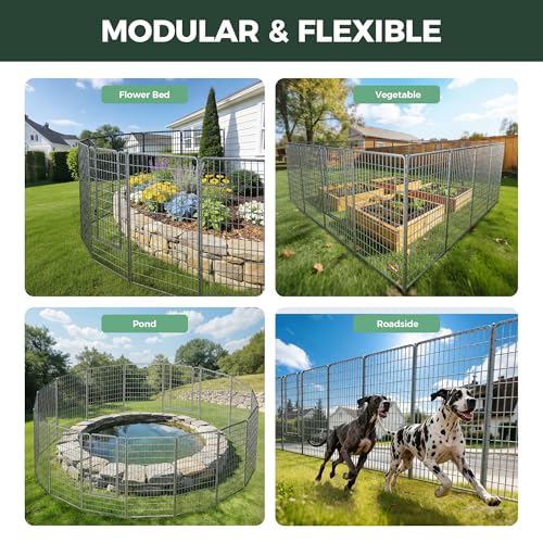 No Dig Garden Fence (Silver / 50"H)