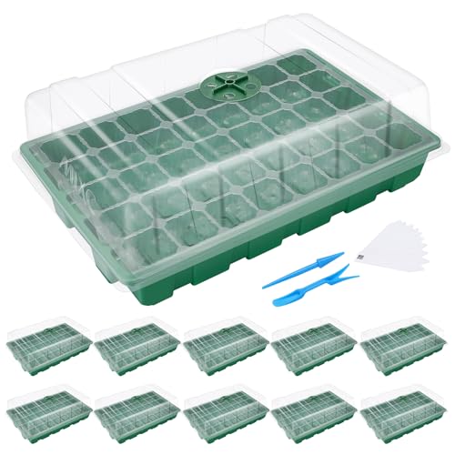 10Pack Seed Starter Tray (Green / 40-Cell 10-Pack)