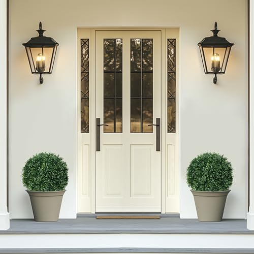 Set of 4 Artificial Boxwood Topiary Ball Tree with Ground Spike (Boxwood Ball 4pcs)