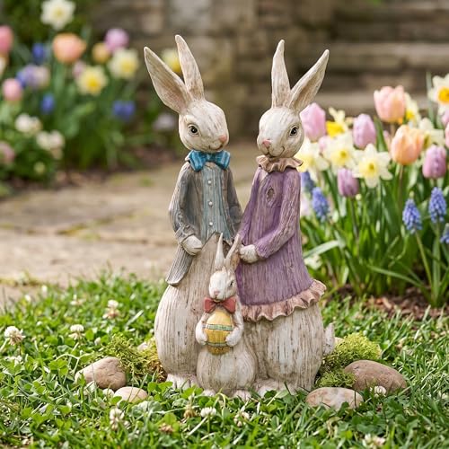 Bunny Family Garden Statue